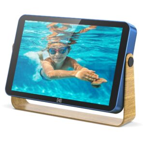 Kodak RWF-108H Wi-Fi digitaalinen valokuvakehys 10 tuuman WXGA-näytöllä ja sisäänrakennetulla WLAN- ja SD-korttituella, väri Ocean Blue.