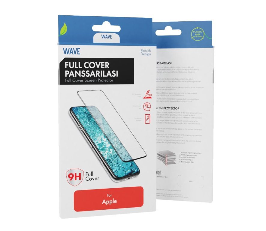iPhone 16 pro max panssarilasi - Wave Full Cover karkaistu lasi iphone 16 pro näytönsuoja