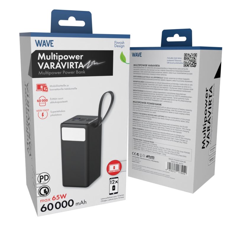 Wave Multipower lisävirtalaturi tehokas lisävirtalaturi