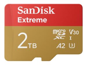SanDisk Extreme microSDXC 2TB -muistikortti nopeaan ja kestävään tallennukseen