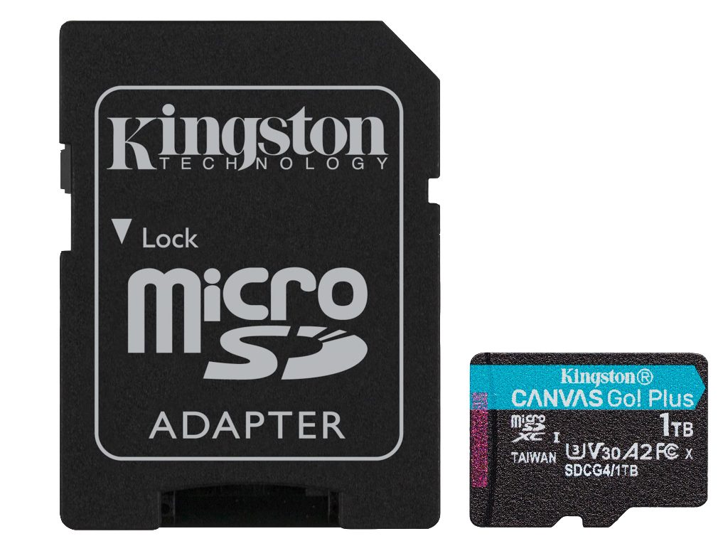 1TB Kingston Canvas Go! Plus microSD muistikortti – Dronet, Action-kamerat ja Pelit Kingston Canvas Go! Plus 1TB microSD muistikortti