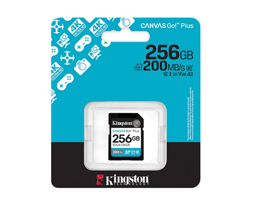 Kingston Canvas Go! Plus 256GB SDXC nopea muistikortti Kingston Canvas Go Plus 256GB SDXC muistikortti