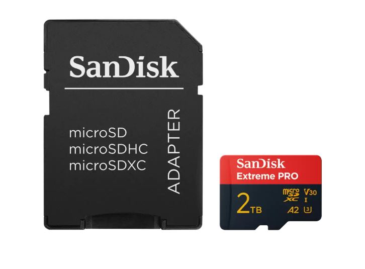 SanDisk Extreme Pro 2TB microSDXC UHS-I U3 A2 V30 muistikortti SanDisk Extreme Pro 2TB microSDXC muistikortti