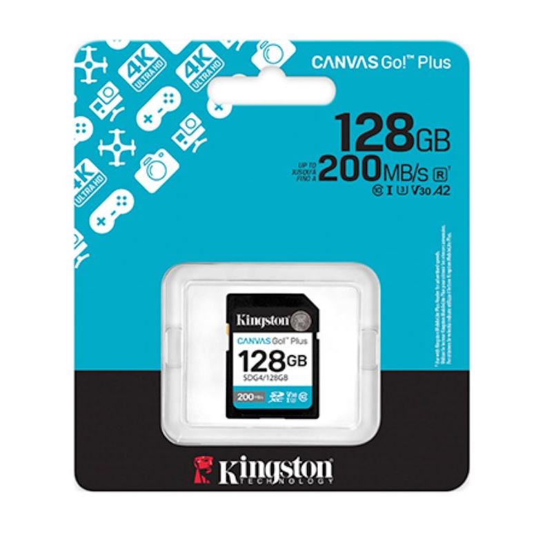 Kingston Canvas Go Plus 128GB SDXC nopea muistikortti Kingston Canvas Go Plus 128GB SDXC muistikortti