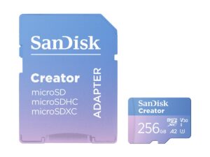 microSD-muistikortti tubettajille – SanDisk Creator 256GB