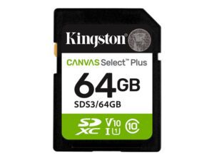 Kingston Canvas Select Plus 64GB SDXC UHS-I V10 – 100 MB/s