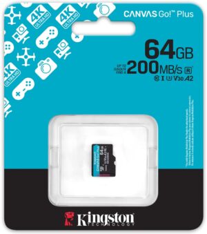 Kingston Canvas Go Plus 64 GB microSD muistikortti