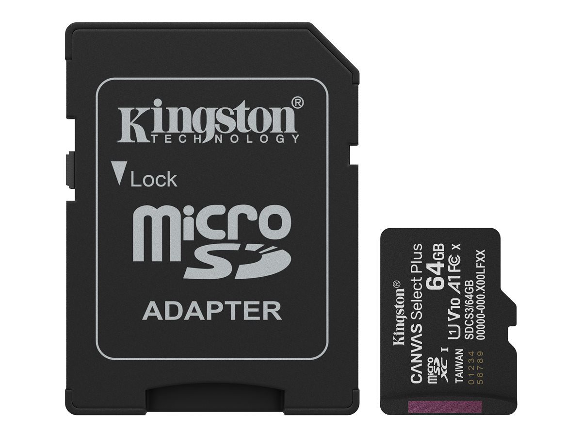 Kingston Canvas Select Plus 64GB microSD muistikortti