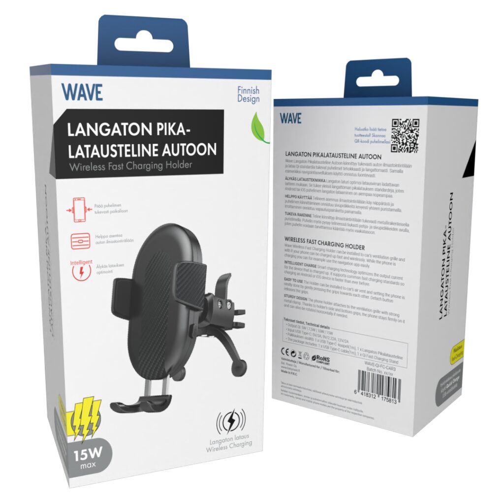 Qi Autoteline langattomalla pikalatauksella Langaton Pikalatausteline Autoon