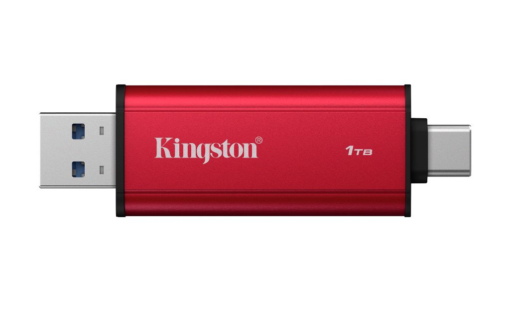 Kingston SPSD/1TB 1TB ulkoinen SSD USB-A ja USB-C liittimillä.