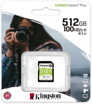 Kingston Canvas Select Plus 512GB SDXC-muistikortti