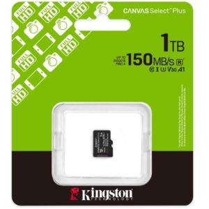Kingston 1TB microSDXC A1 V30 -muistikortti, jopa 150 MB/s
