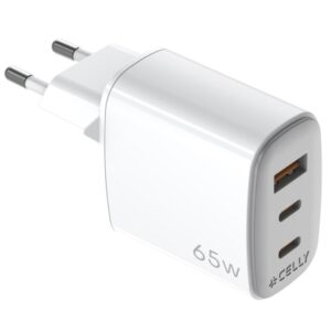 Celly 65W GaN laturi USB-C + USB-A