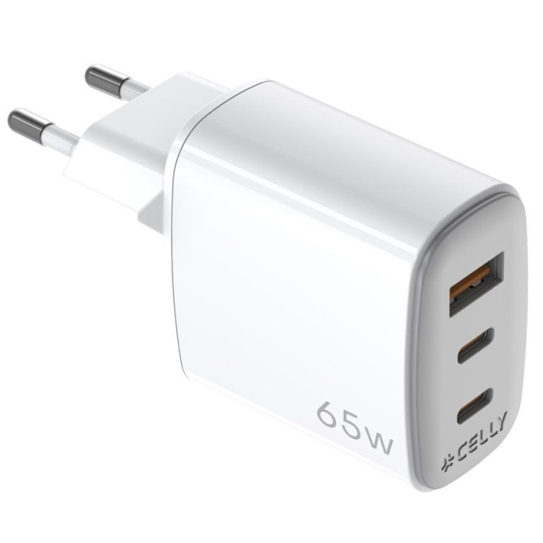 Celly 65W GaN laturi USB-C + USB-A