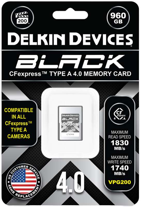 Delkin BLACK 960GB CFexpress Type A 4.0 VPG200 -muistikortti