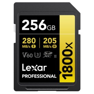 Lexar GOLD 1800x 256GB SDXC UHS-II V60