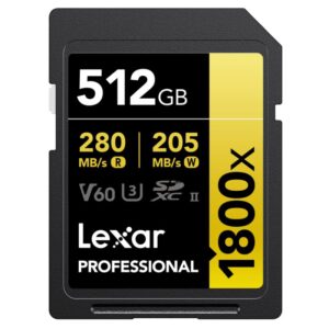 Lexar GOLD 1800x 512GB SDXC UHS-II V60