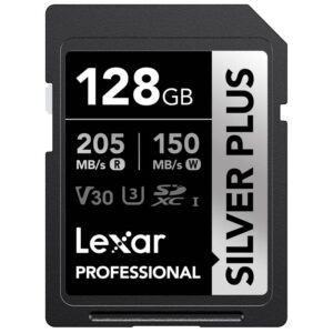 Lexar SILVER PLUS 128GB SDXC V30 -muistikortti