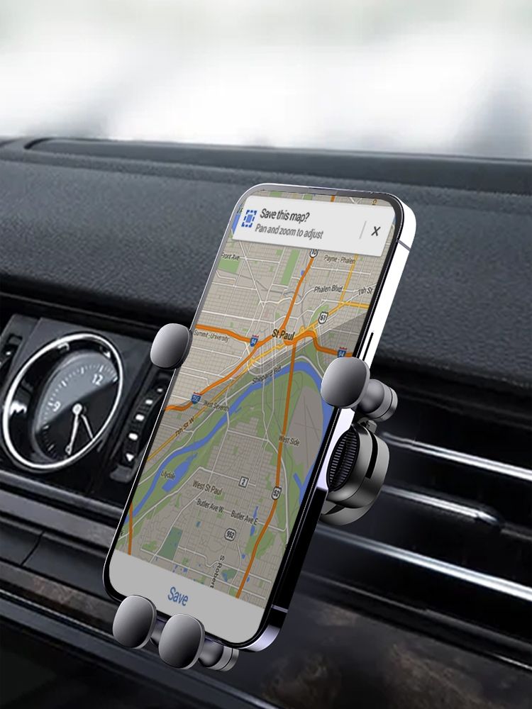 Wave Ventholder autoteline, Musta3 Puhelin on helppo asettaa ja ottaa pois telineestä myös yhdellä kädellä. Väri: musta.