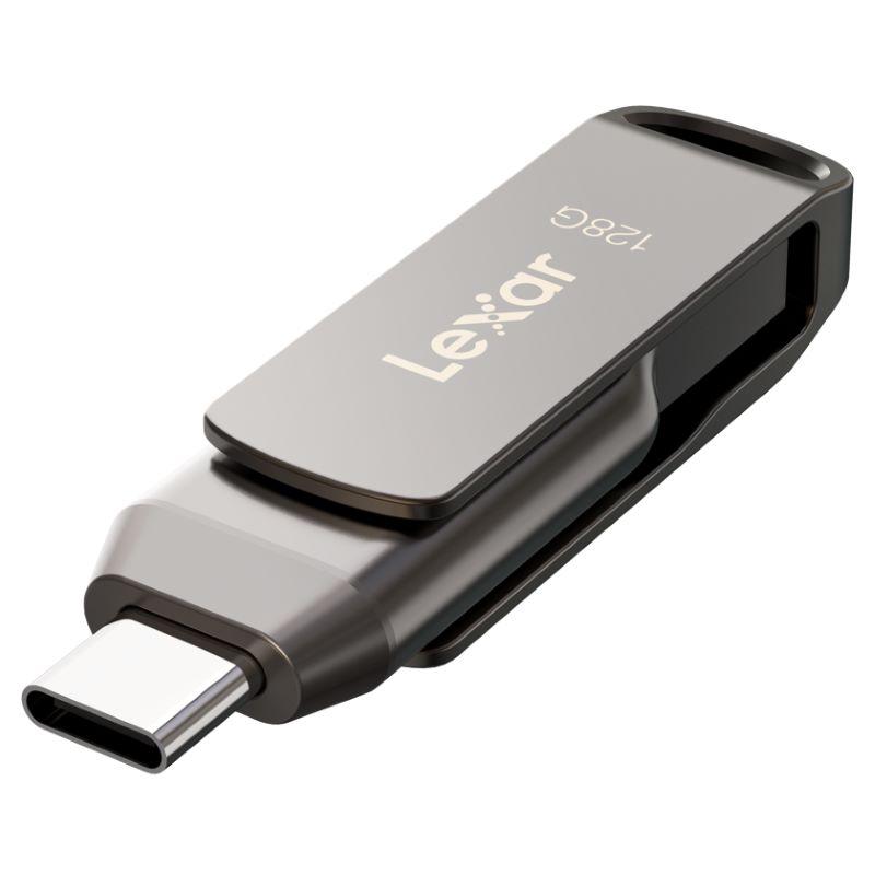 lexar dual drive usb-a ja usb-c muistitikku 128gb Lexar JumpDrive D400 128GB muistitikku USB-C- ja USB-A-liitännöillä