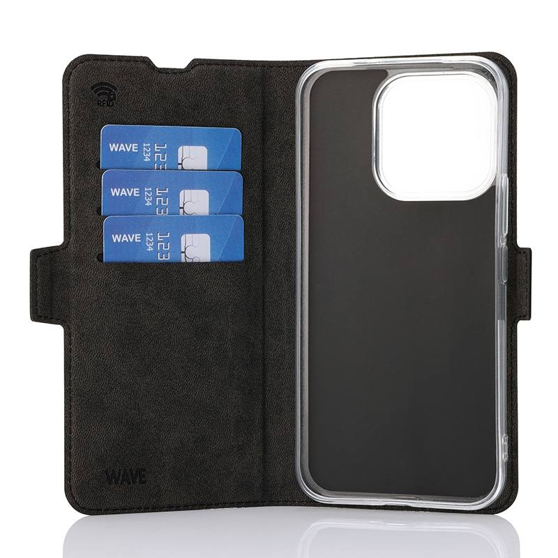 Wave Book Case Realme 16 Pro Musta2 Wave Book Case musta suojakotelo Realme 16 Pro puhelimelle